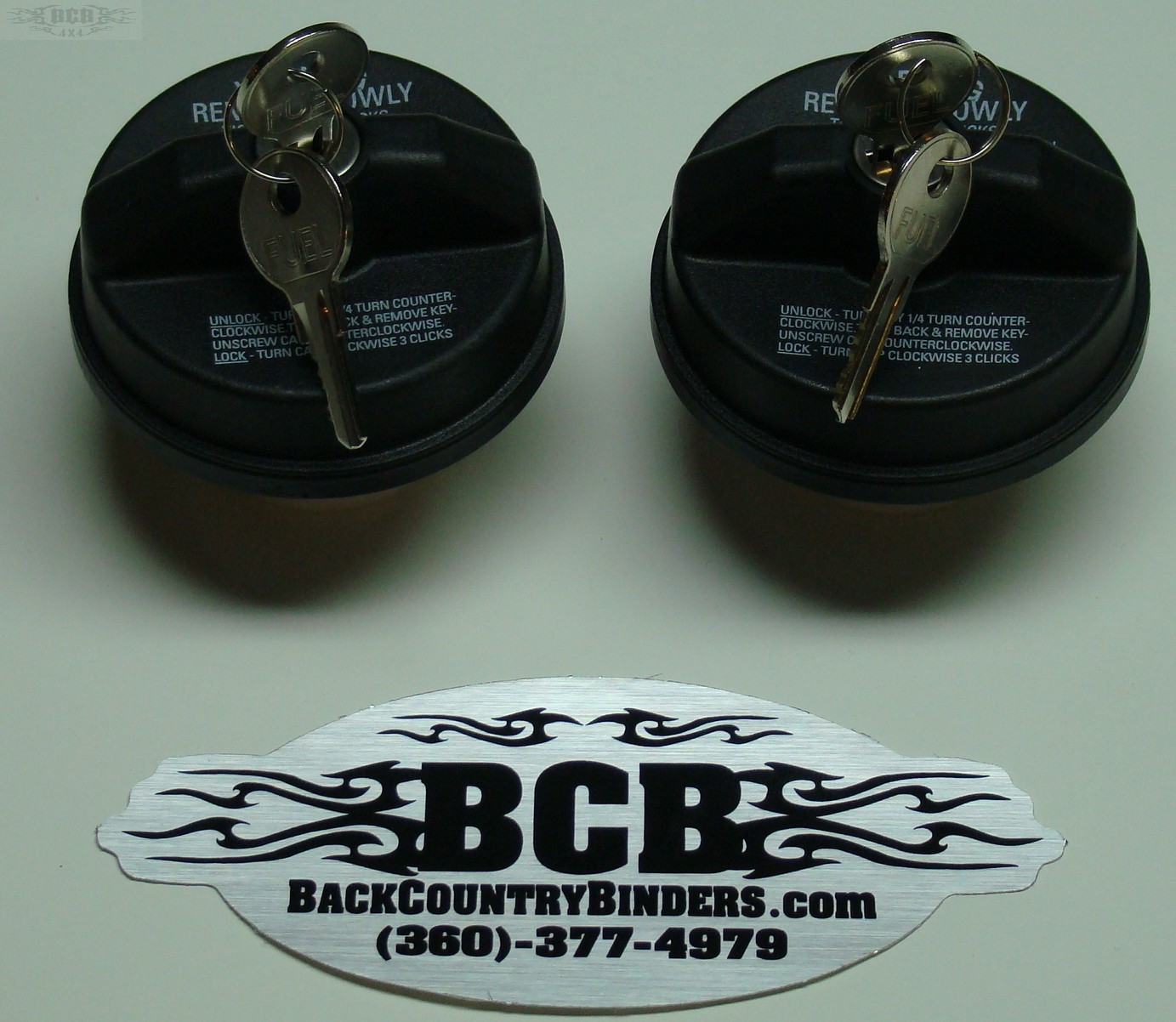 BCB NO LEAK GAS FILL  LOCKING CAP (pair keyed alike)